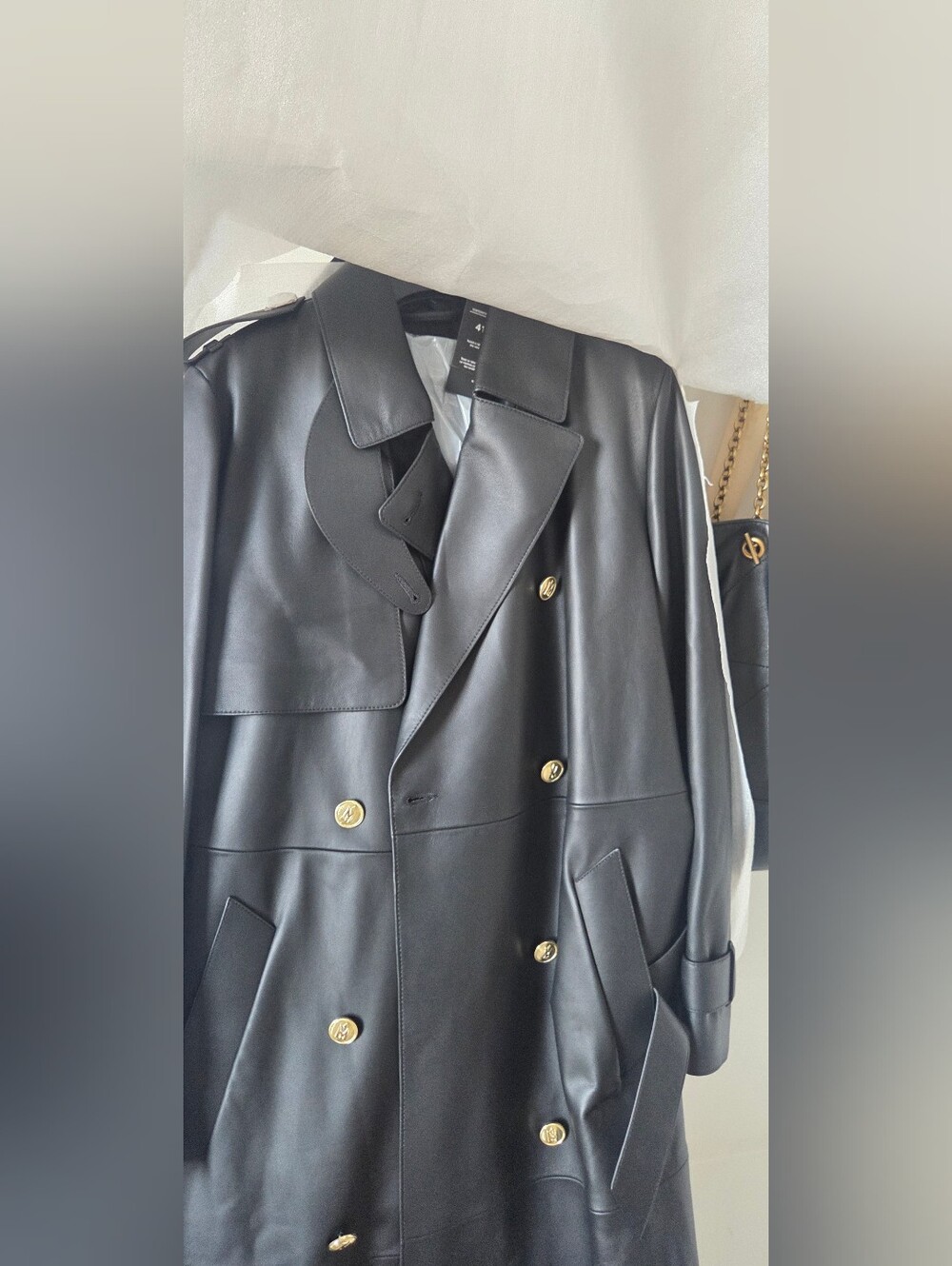 Mackage GAEL-V Black Women's Trench Coat Size M NEW W TAGS - Picture 7 of 16